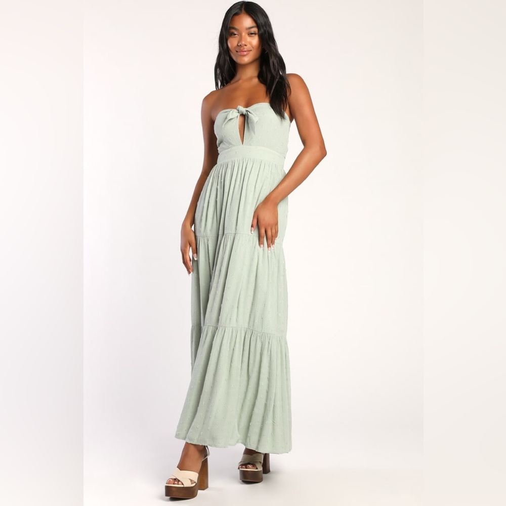 LULUS NEW WITH TAGS MINT GREEN STRAPLESS DRESS
